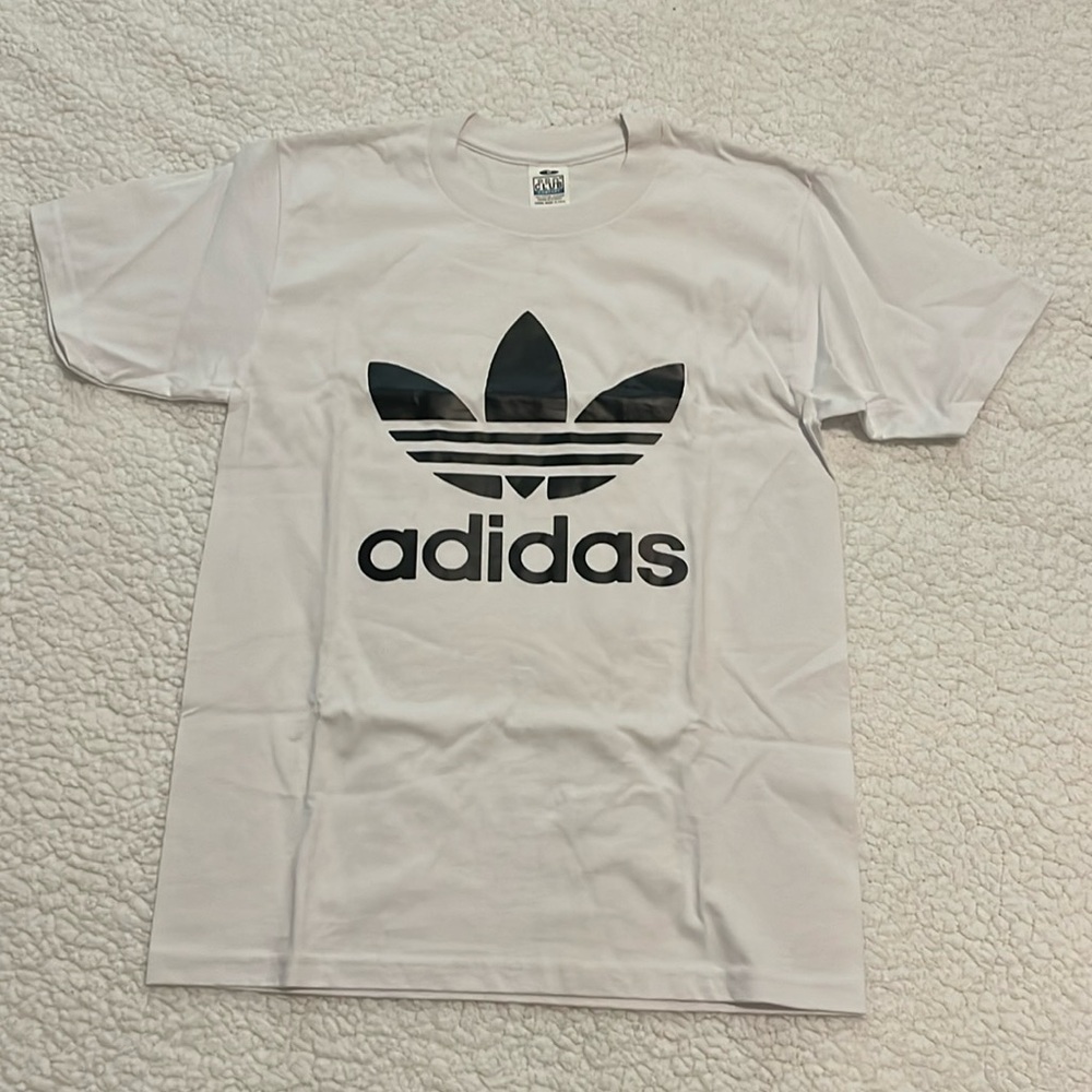 White shirt adidas print